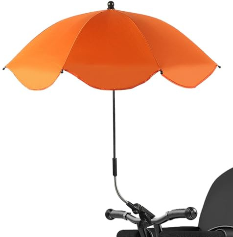 Barnvagnsparasol, 50+ UV barnvagnsparaply, barnvagnsparaply med justerbar fästklämma och flexibel arm, 360° klämbart parasoll för barnvagnar, barnvagnar och barnvagnar, vattentätt solskydd för