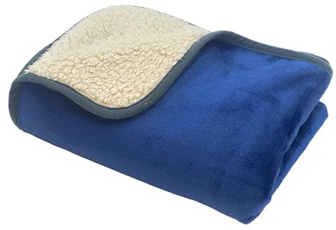 CareCooo wasserdichte Hundedecke Mittelgroß - 75x100cm Hundedecke Wasserdicht Waschbar, Flauschige Hundedecke Sofa und Autoschutz, Blau