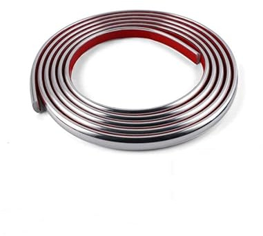 Moulure Décorative Bordure de Carrelage Adhésive Flexible PVC Garniture Murale Bordure de Finition pour Miroir Frames Armoire Plafond (3 Mètres, Argent)