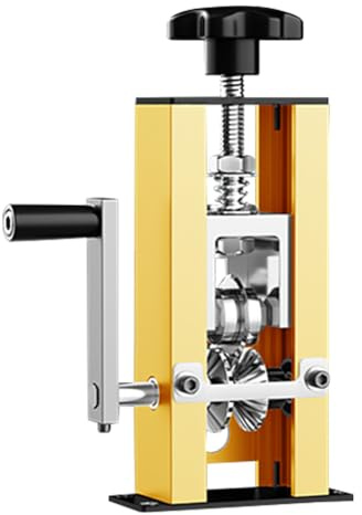 Geevorks Spellacavi Elettrici per Cavo in Rame da 1 mm-25 mm,Pinza Spelafili Elettricista Alimentata a Manovella o Trapano,da utilizzare con trapano elettrico a mano(gold)
