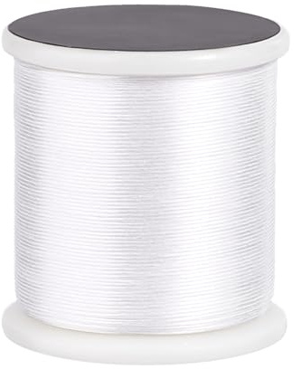 PH PandaHall 50m 0.16mm Cordoncino di Nylon Bianco Bracciale per Perline Filo di Nylon Perline Filo di Filo Intrecciato Stringa per Braccialetti con Perline Collana Creazione di Gioielli