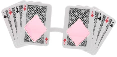 SOIMISS 2stücke Poker Sonnenbrille Mit Spielkarten-design Lustige Partybrille Für Geburtstagsfeiern Karneval Und Besondere Anlässe Einzigartiges Accessoire Für Unvergessliche Momente