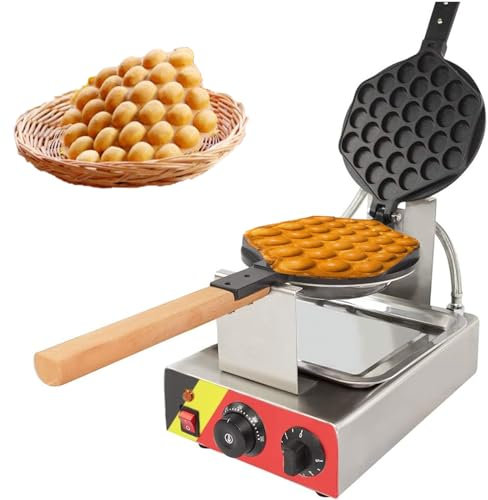 YXFAZPP Gaufrier à Bulles en Acier Inoxydable, gaufrier Commercial aux œufs, 1400 W, Machine à gaufres à Bulles avec revêtement antiadhésif, pour café, Restaurant, ménage