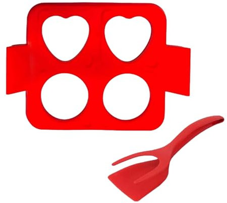 HUANGING Planchas para huevos, bandeja desmontable, antiadherente, silicona de grado alimenticio, anillos de huevos, moldes de huevos desmontables antiadherentes