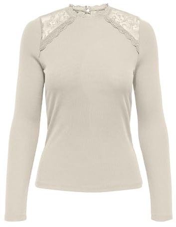 Onlenea L/S spets mix top JRS, Björk, XL