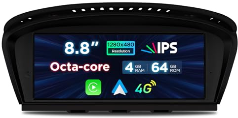 XTRONS 8.8 Android 4+64GB Car Radio Player for BMW 3/5Series E90/E60 w CCC | Android Octa-Core Car Stereo Touch IPS Screen GPS navigation 4G CarAutoPlay Android Auto Support AHD Camera Screen Mirroring