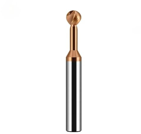 HRC60 Hartmetall-Kugelfräser, T-förmiger Bogenfräser, 3D-Gravur, Lollipop-Schaftfräser, R0.5-R10, Spiralschneid-CNC-Fräser(R5-100,For steel)