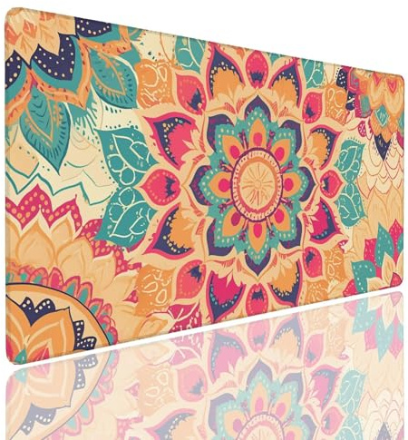 Tappetino per Mouse da Gaming, Tappetino Mouse Pad XXL Grande, Mousepad con Impermeabile e Antiscivolo, Lavabile Sottomano Copri Scrivania Ufficio, Tappetini Tappeto Mouse Mat 1200x600x4mm Retro (7)