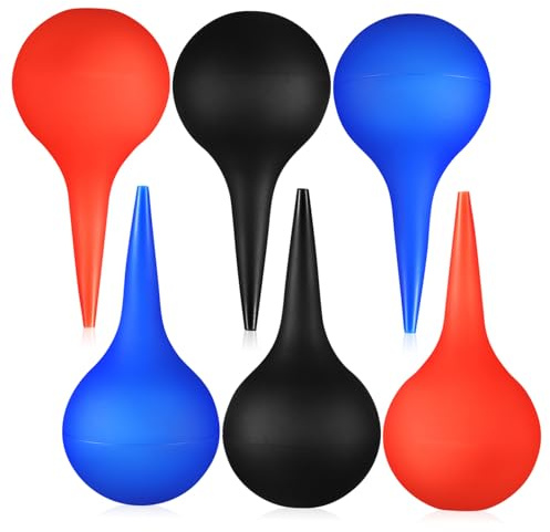 IWOWHERO 6 Bolas de Goma para Lavar los Oídos 60 Ml Limpieza Profunda Adecuado para Bebés y Adultos Cuidado Eficaz del Oído
