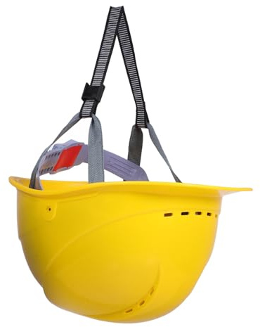WATIIFUFU Gelber Bauhelm Schutzhelm für Erwachsene Leichter Ergonomischer Arbeitshelm mit Langlebiger Konstruktion Vielseitiger Baustellen Arbeitsschutz Verstellbar und Komfortabel