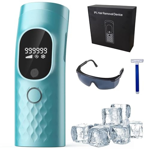 IPL Hair Removal Device, Laser Hair Removal Device 3-in-1 with 5 Energy Levels, 999,999 Flashes, 2 Control Modes, IPL Laser Hair Remover for Women Body Facial Bikini Line Arm Leg, Home Use