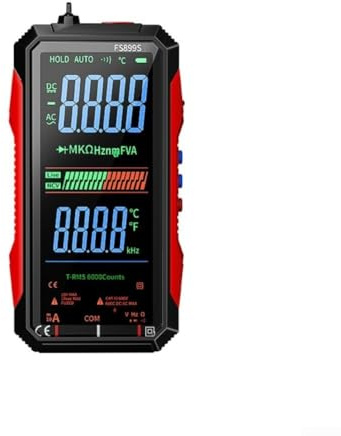 Digital Multimeter, FS899S Full Screen Colour Display for SMART Auto-Ranging Voice Multimeter for Electrical Testing Measurement(FS899S)