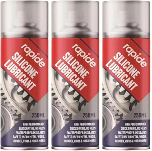 Silicone Spray Lubricant, Multi-Purpose, All-Weather Protection, 250ml, 3 Pack