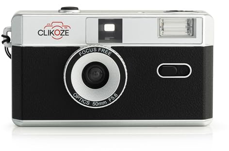 35mm Film Camera - Reusable Half Frame Reloadable Camera - Black