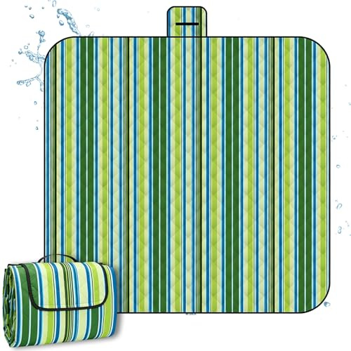 Forbabe 200x200 cm Coperta per Picnic Impermeabile 210D Oxford Grande Necessità per Picnic Coperta da Picnic Portatile Lavabile per Picnic all'aperto, Campeggio, Spiaggia e Parco (Verde)