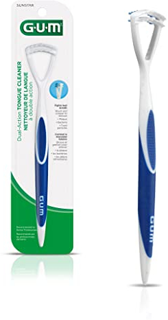 GUM Sunstar 760RB Dual Action Tongue Cleaner, Assorted Colors