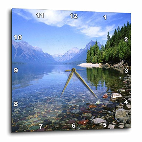 3dRose dpp_57599_3 Glacier National Park Montana-Wall Clock, 15 by 15-Inch