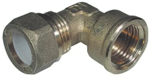 Winkel F für Kupferrohr zum Anziehen mit Teflon-Kupplung 3/4 x 22 mm