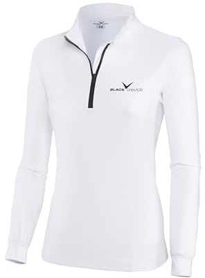 Black Crevice Femme Skirolli Chemise Fonctionnelle Avec Fermeture Éclair., Multicolore (Blanc/Noir), 40 Taille Fabricant 38 EU
