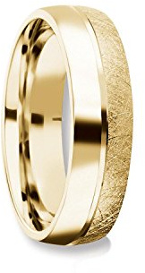 Herrenring Gold (Silber 925 hochwertig vergoldet) Ehering Trauring Hochzeitsring Herren flach Verlobung Verlobungsring Herren Herr Freundschaftsring modern schlicht FF384 VGGG60