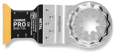 Fin E-Cut Carbide Pro Dyksågblad (3 st., TiN-belagda, hårda material och trä, 35 x 45 mm) 63502236220