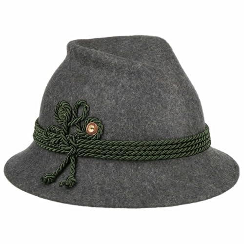 LODENHUT MANUFAKTUR Dirndl Trachtenhut Wollfilz Tirolerhut Uni Kordel Made in Italy Damen Sommer Winter