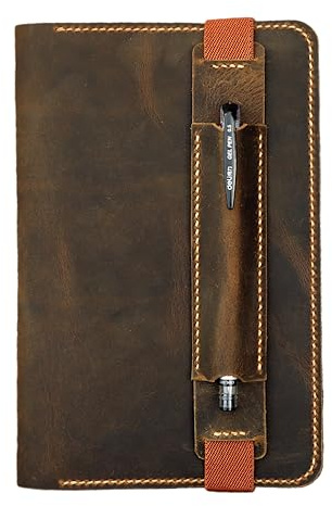 Vollnarbenleder Vintage Notizbuchhülle Für Moleskine Large Mit Gravur | Vollnarbenleder, Vintage Stil, Handgenäht, Für Moleskine Large 13x21cm, Stifthalter, Personalisierbar Mit Gravur