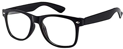 Boolavard Enfants Nerd Lunettes lentille Claire Geek Fausses Lunettes pour Filles garçons Lunettes âge 4-12 (Noir)