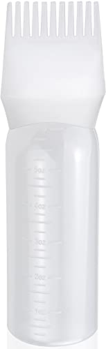 CXtech Applicateur de Peigne pour Teinture de Cheveux, Bouteille de Pinceau de Teinture pour les Cheveux, Outils de Teinture pour les Cheveux, 120ML (Blanc)