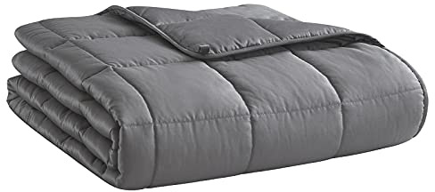 Soft Thick Weighted Blanket (Dark Grey,60x80-20lbs) Queen Size Cooling BreathableMicrofiber Material with Glass Beads Big/Heavy Blanket for Adult All-Season Summer Fall Winter