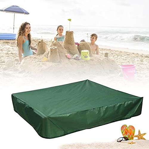 EUNEWR Sandkasten Abdeckung 150 * 150CM Wasserdicht Oxford Stoff Sandkastenabdeckungen mit Kordelzug,Staubdichte Sandkastenplane,Abdeckplane Sandkastenabdeckung für Sandkasten,Pool,Terrase,Garten