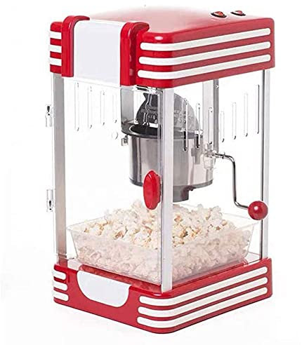 Generic Máquina de palomitas de mesa profesional eléctrica automática, perfecta para fiestas de cumpleaños, noches de cine, estilo retro