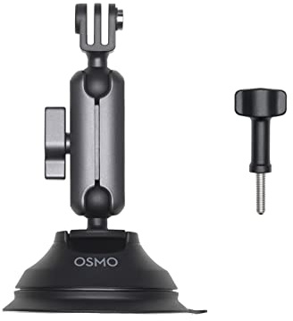 DJI Osmo Action Suction Cup Mount Camera Mount, CP.AS.AA000002.01 | Doppelkugelgelenk-Design mit 360-Grad-Drehung und Saugkraft für Autos, Motorräder und flache Straßen