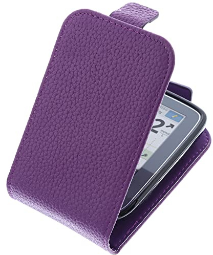 foto-kontor Tasche kompatibel mit Abbott Freestyle Libre 3 Hülle Flip Style lila Schutzhülle Case