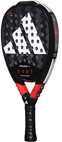 Pala de pádel adidas Metalbone HRD 3.2,Negra,roja, Forma Diamante, Goma eva High Memory,Fibra Carbon aluminized 2 to 1