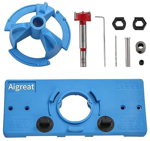 Concealed Hinge Jig，Door Drill Hole Jig for Cabinet Hinges & Hardware Installation - Cabinet Door Hinge Tool - Cabinet Hardware Jig
