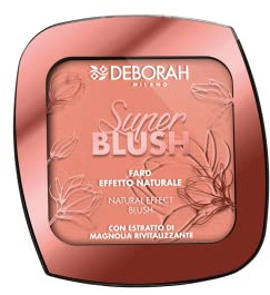 Deborah Milano - Super Blush Fard Effetto Naturale, n.02 Coral Pink, Ravviva il Colorito Spento, Effetto Naturale che dura tutto il giorno, 10gr