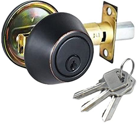 Manopola per Porta D'ingresso con Serratura E Chiavi Serratura per Porta a Sfera Tonda Camera da Letto Manopola per Porta Interna per Bagno con Chiave Uguale Serratura(Nero)