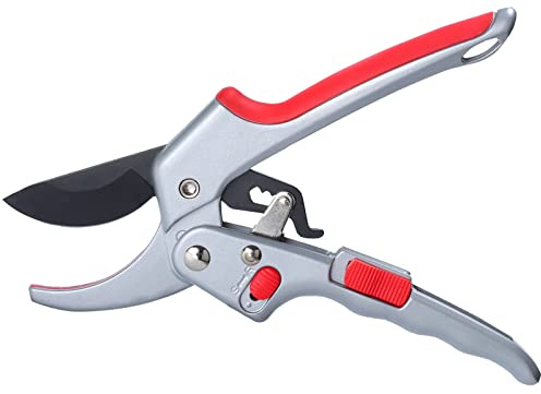 MEPEREZ Garden clippers, premium Germany pruners, Work 3 times easier, professional ratchet pruning shears, cutting rose, flower, hedge, stem, tree, Sharp gardening scissors, Arthritis weak hand snips