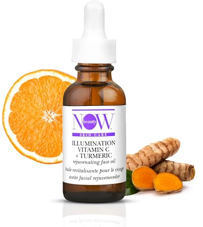 Now Beauty Ilumination Vitamin C Plus - Aceite facial cúrmico unisex de 1 onza