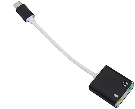 Aatraay Adaptateur de microphone USB C de type C Carte son 7.1 canaux USB Carte son externe Type C vers adaptateur jack 3,5 mm