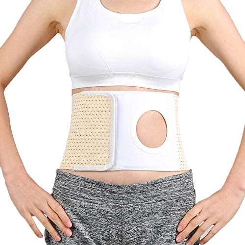 XJZHANG Stoma-Gürtelstütze, Stoma-Unterstützung Stoma-Hernien-Gürtel für Männer und Frauen, Leistenbandage für Hernienschutz für Kolostomiebeutel Bauchbinde mit Stoma-Öffnung