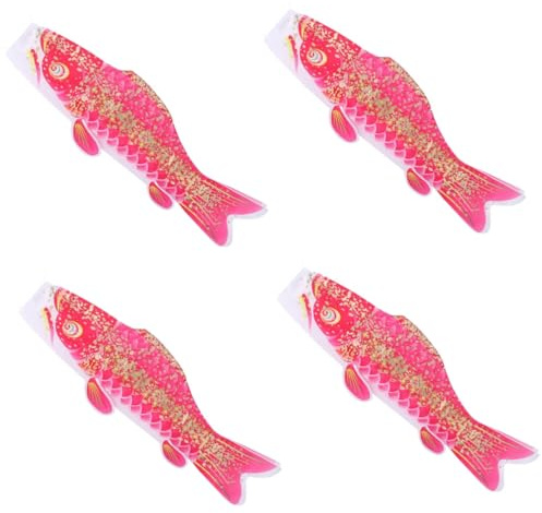 Mipcase 4pcs Japanese Carp Windsock Heavy Duty Outdoor Decor Fish Windsock Flag