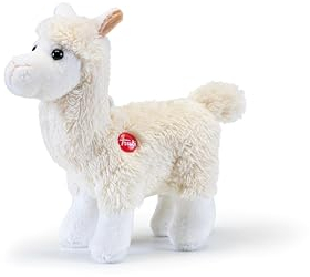 Trudi 55488 Sweet Collection Mini Plüsch Lama ca. 9 cm, Größe XXS, Stofftier mit weichen Materialien und liebevollen Details, Plüschtier mit Schlaufe als Anhänger, Kuscheltier für Kinder, Weiß