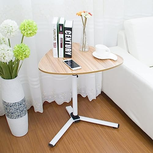 Beistelltisch, Überbetttisch mit Rollen, höhenverstellbar, Sofa-Beistelltisch, mobiler Stehpult, Laptop-Schreibtisch, platzsparend, drehbarer TV-Tabletttisch