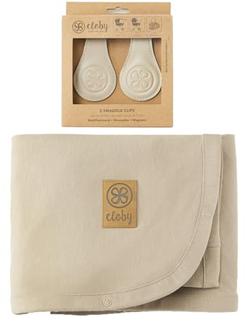 Cloby CBY-SET-SB-BE Set UV-Schutz-Decke Sandy Beach und magnetische Clips beige