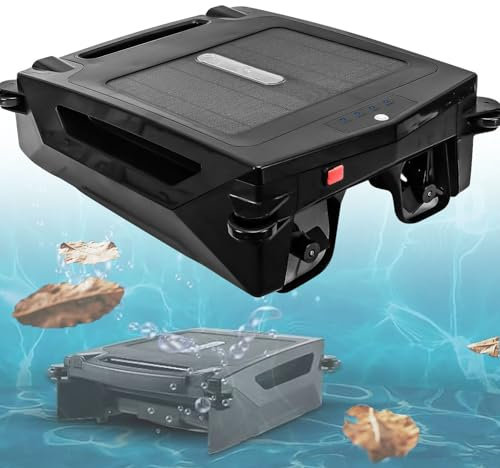 moupeaktain Skimmer De Piscina Inalámbrico con Energía Solar, Limpiador Robótico Automático De Piscina, Aspirador De Piscina con Carga Dual / 2 Modos/Evitación De Obstáculos