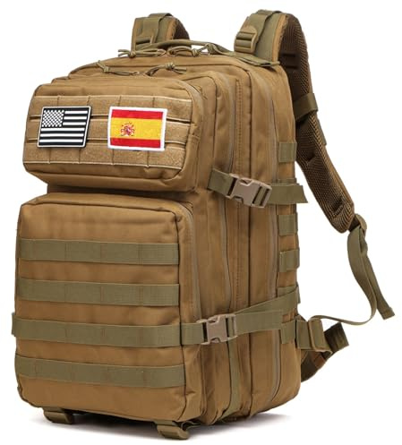 GUJOIN Angelrucksack, 50 Liter, wasserdicht, aus strapazierfähigem Nylon, taktischer Militär-Rucksack, Outdoor-Rucksack, Wanderrucksack, Freizeit-Rucksack