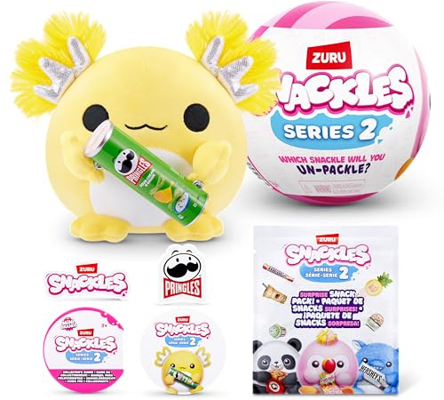 Snackles Serie 2 13 cm ZURU Kuschelig-weiches, beruhigendes, 13 cm großes Plüschspielzeug mit lizenziertem Snackmarken-Accessoire, Random Assortment