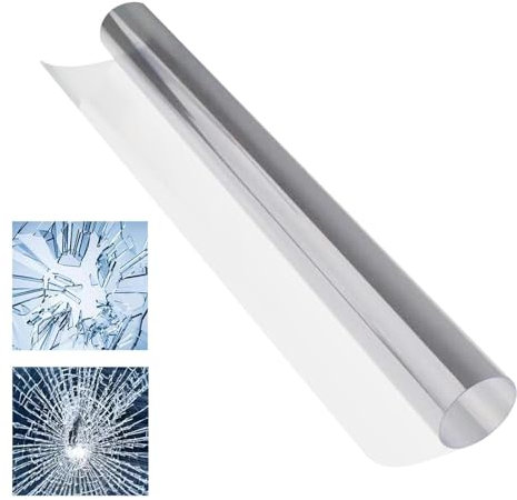 Pellicola protettiva per finestre, pellicola di sicurezza, infrangibile, per una maggiore sicurezza e sicurezza, pellicola protettiva per finestre temperate, pellicola trasparente di sicurezza per